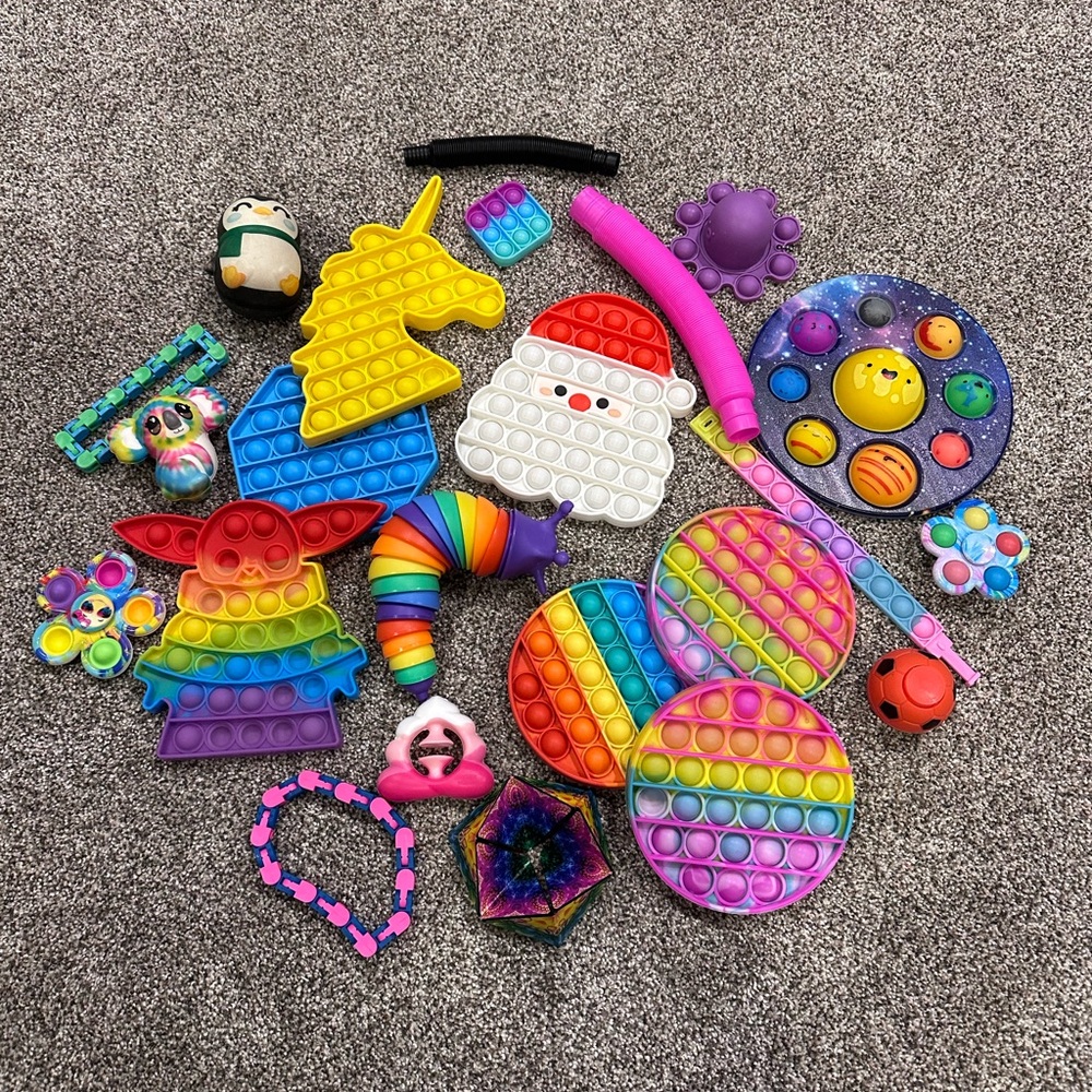 Variety of fidgets